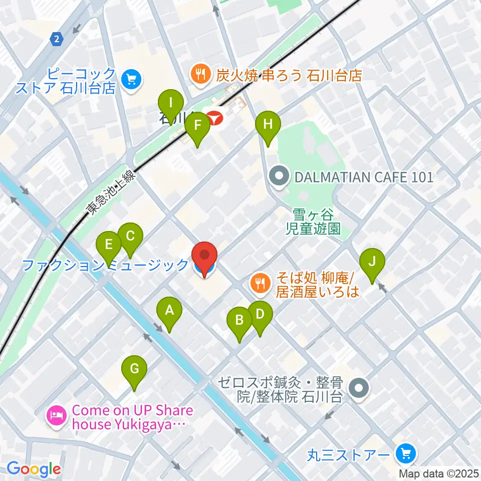 ファクションミュージック周辺の駐車場・コインパーキング一覧地図