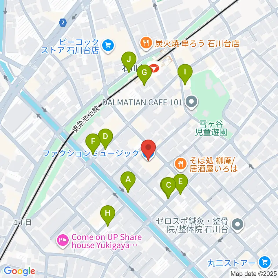 ファクションミュージック周辺の駐車場・コインパーキング一覧地図