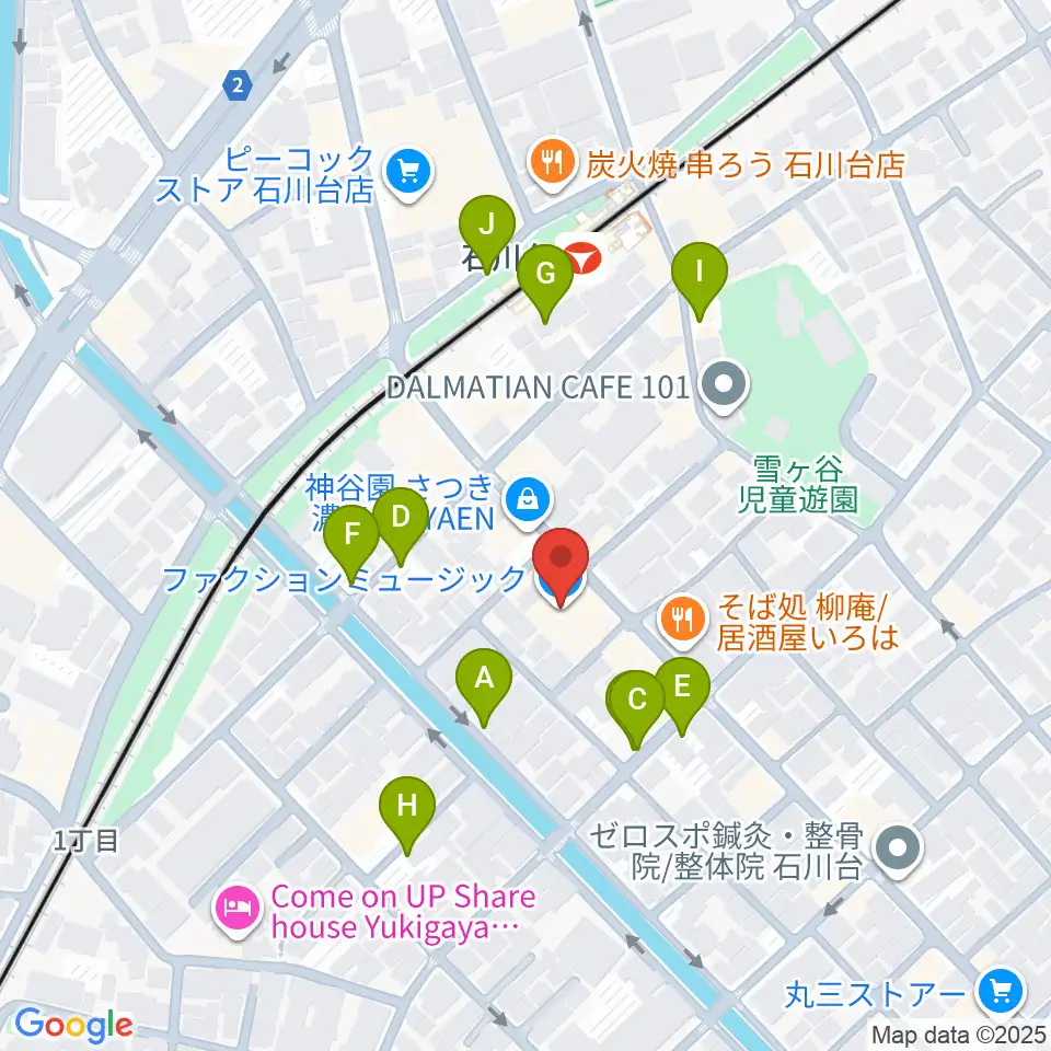 ファクションミュージック周辺の駐車場・コインパーキング一覧地図
