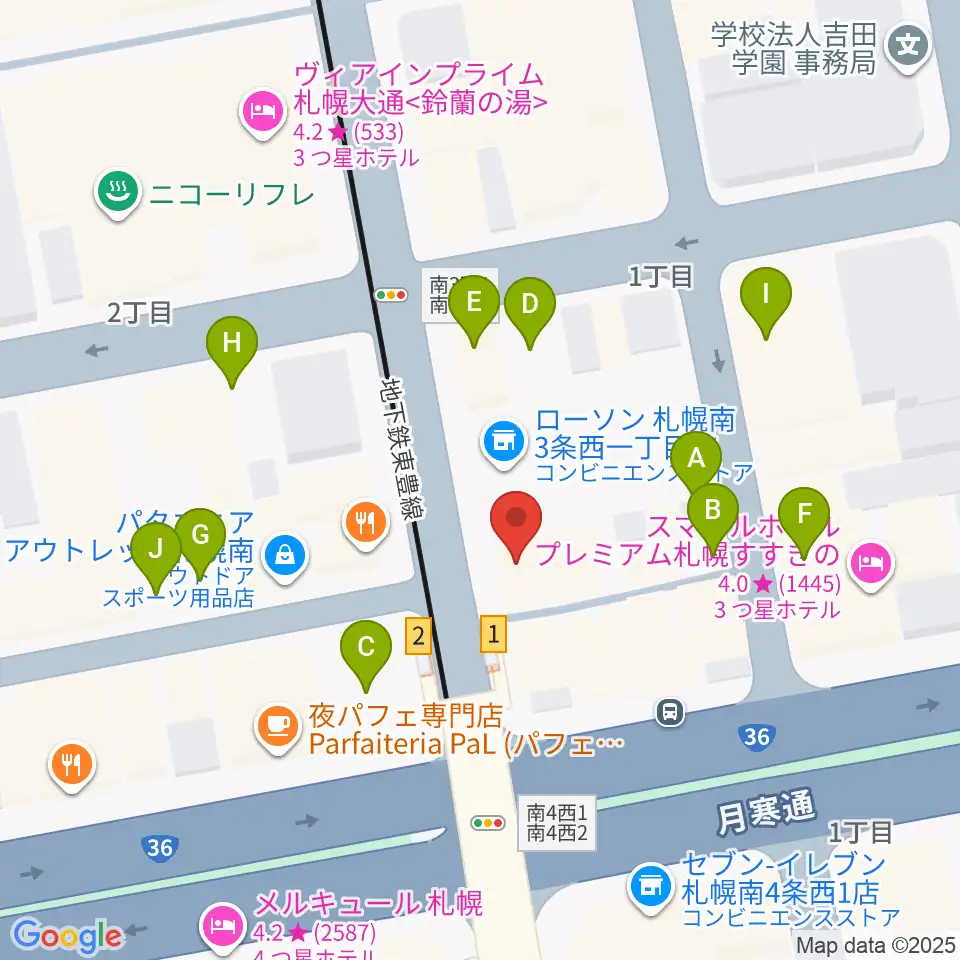 パワースレイブスタジオ周辺の駐車場・コインパーキング一覧地図