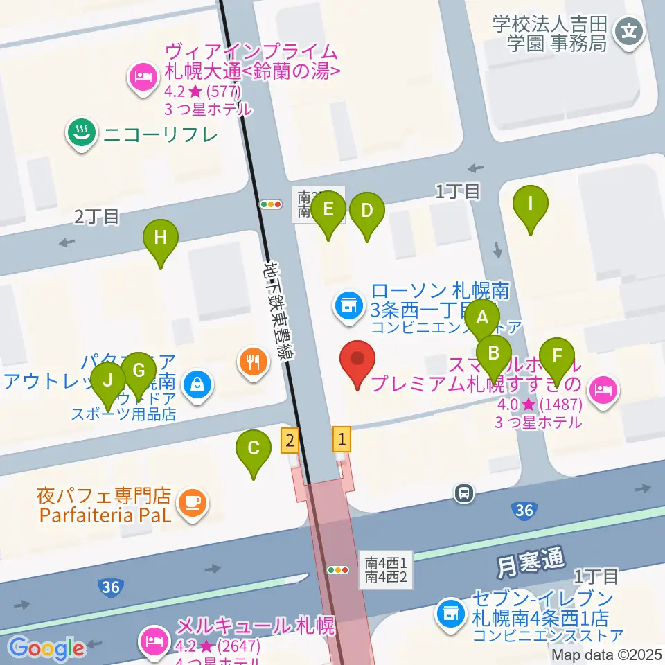 パワースレイブスタジオ周辺の駐車場・コインパーキング一覧地図