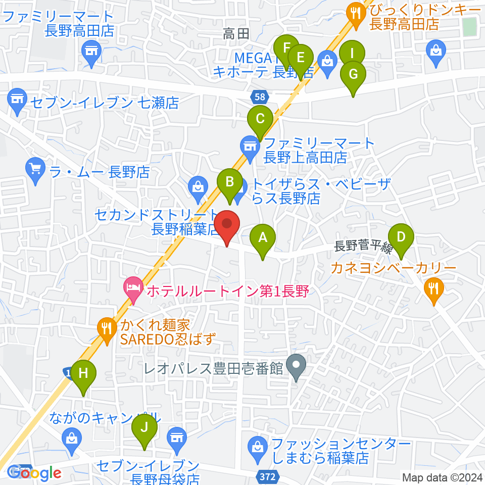 サンピアン長野店周辺の駐車場・コインパーキング一覧地図