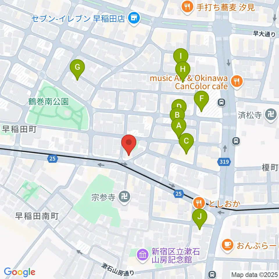 ヨシオ弦楽器周辺の駐車場・コインパーキング一覧地図