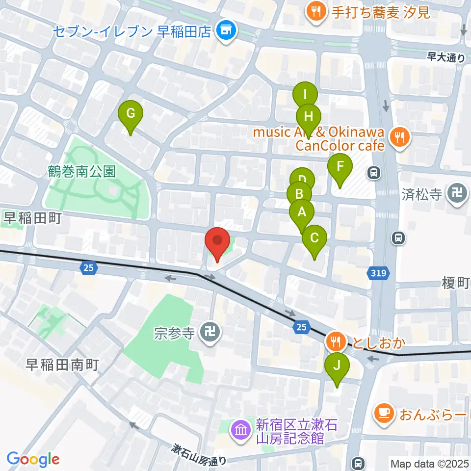 ヨシオ弦楽器周辺の駐車場・コインパーキング一覧地図