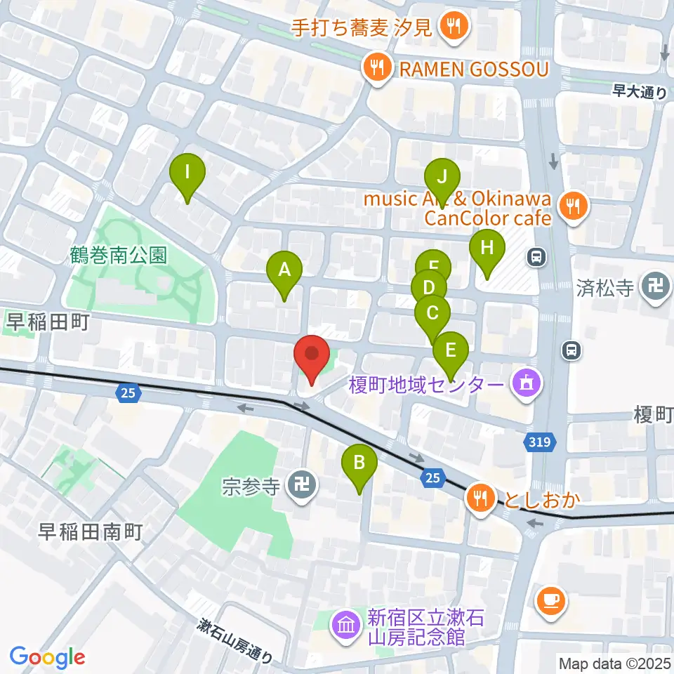 ヨシオ弦楽器周辺の駐車場・コインパーキング一覧地図