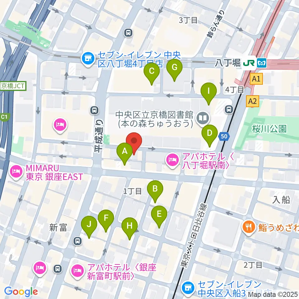 バイオリンアート周辺の駐車場・コインパーキング一覧地図