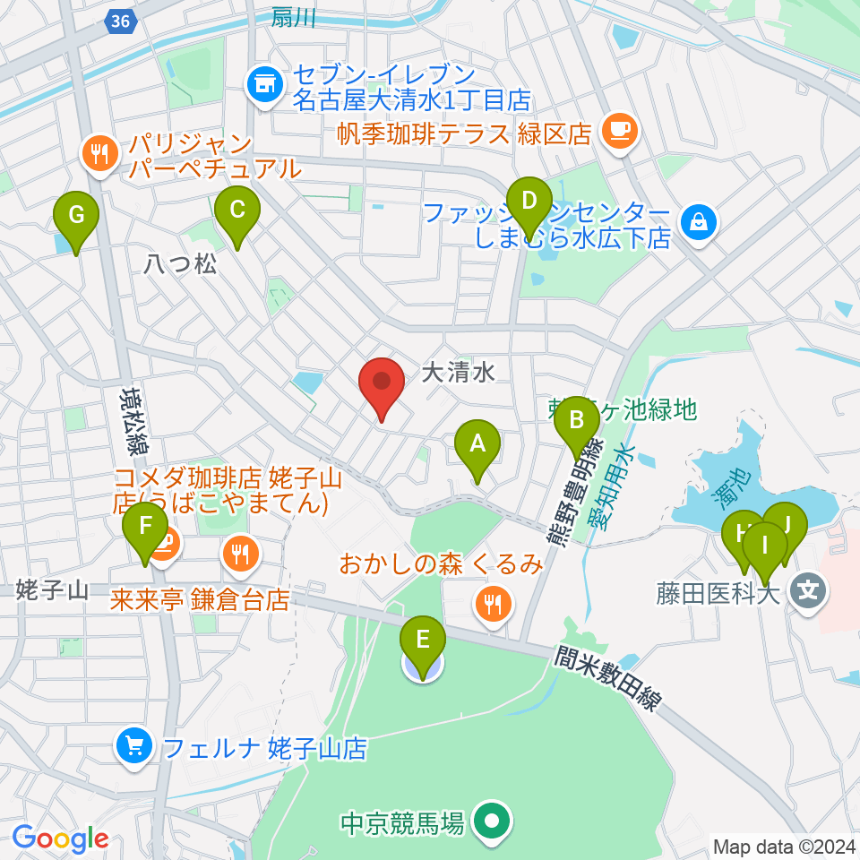 テネラメンテ周辺の駐車場・コインパーキング一覧地図