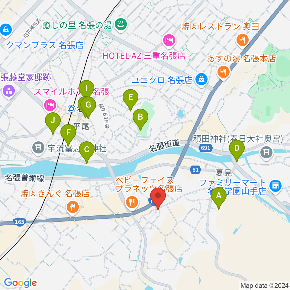 ピアノの山口周辺の駐車場・コインパーキング一覧地図