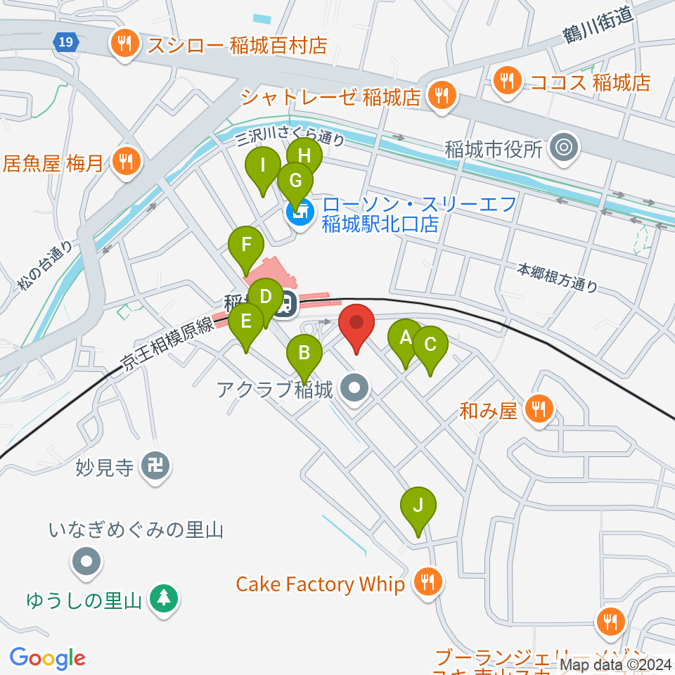 タカハシミュージックプラザ周辺の駐車場・コインパーキング一覧地図