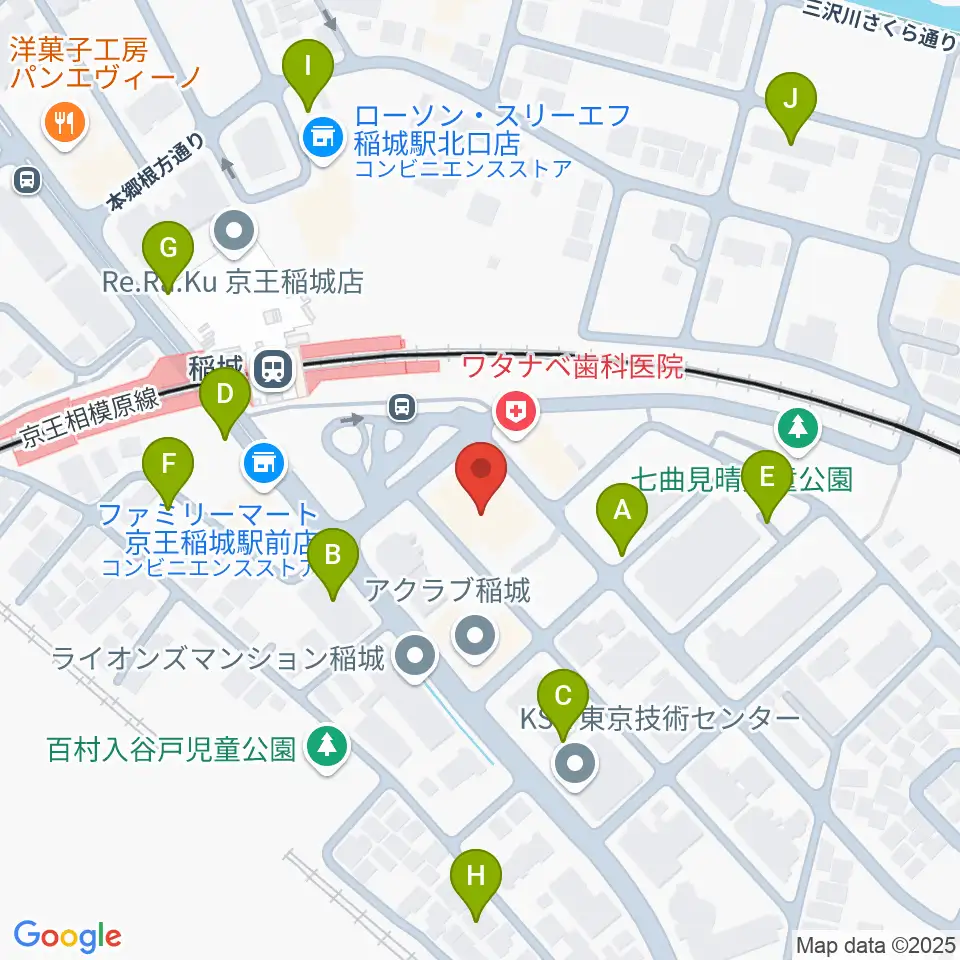 タカハシミュージックプラザ周辺の駐車場・コインパーキング一覧地図