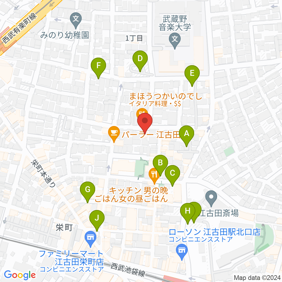 北里楽器フェルマータ周辺の駐車場・コインパーキング一覧地図