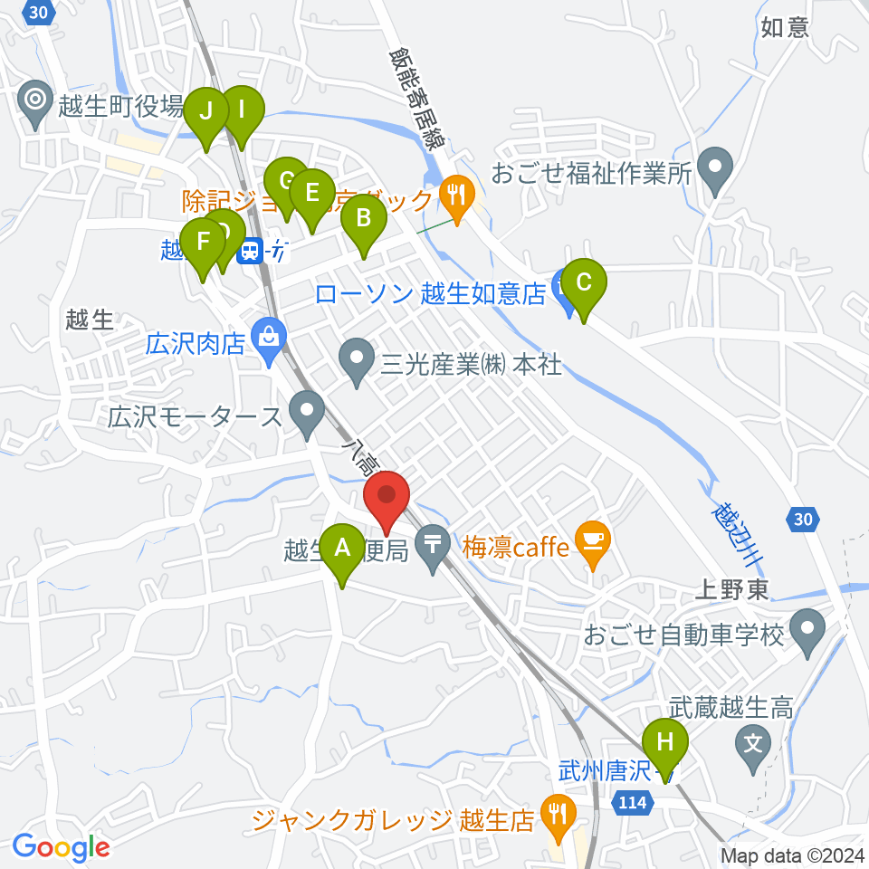 昭和楽器 埼玉ピアノ流通センター周辺の駐車場・コインパーキング一覧地図