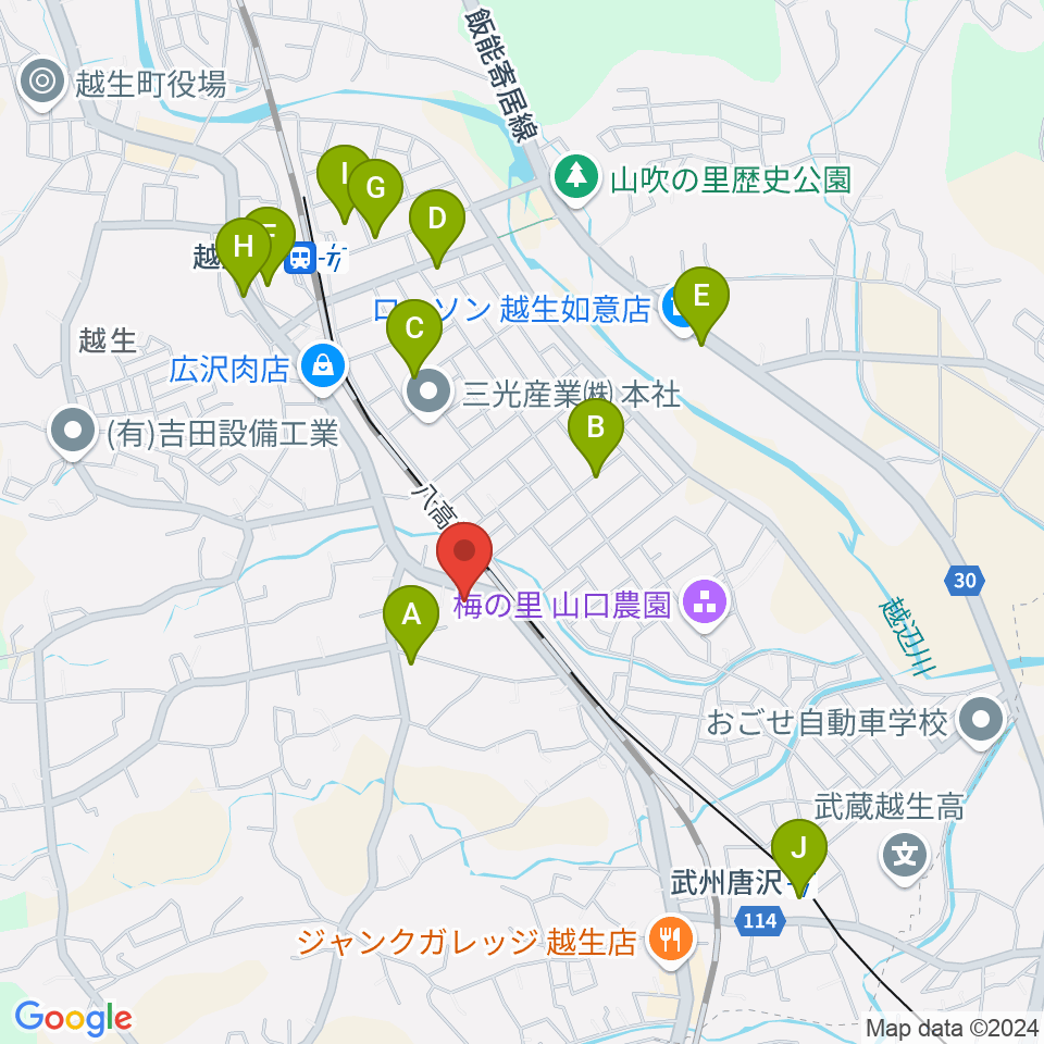 昭和楽器 埼玉ピアノ流通センター周辺の駐車場・コインパーキング一覧地図