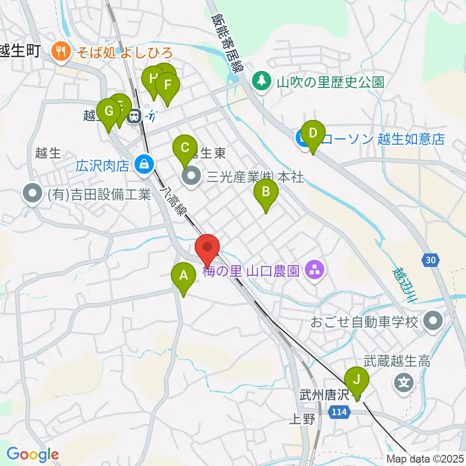 昭和楽器 埼玉ピアノ流通センター周辺の駐車場・コインパーキング一覧地図