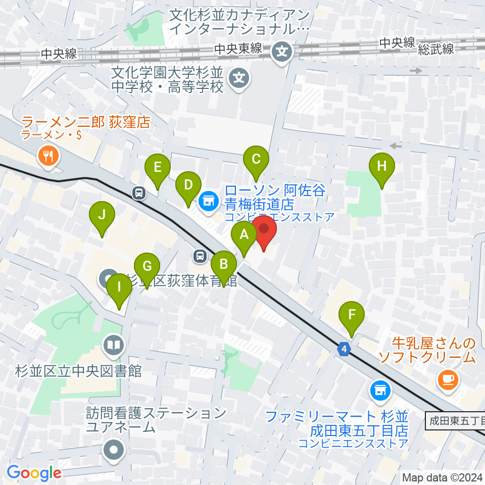 ボゴランマーケット周辺の駐車場・コインパーキング一覧地図