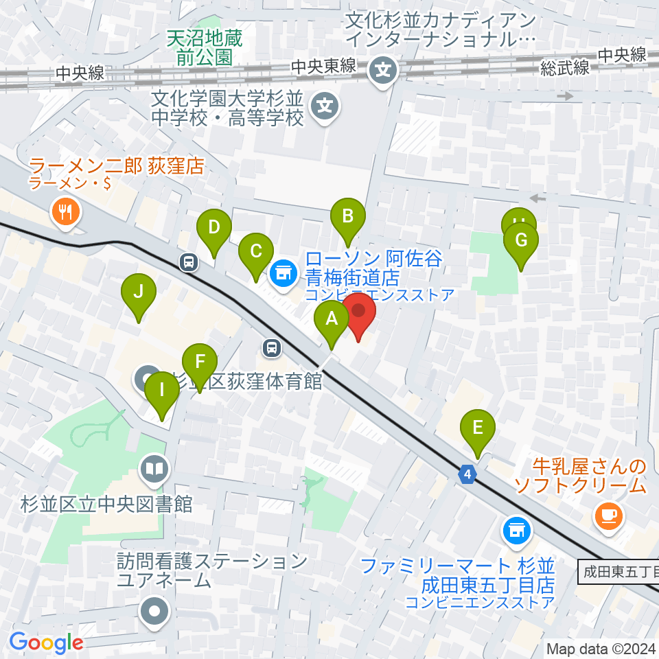 ボゴランマーケット周辺の駐車場・コインパーキング一覧地図