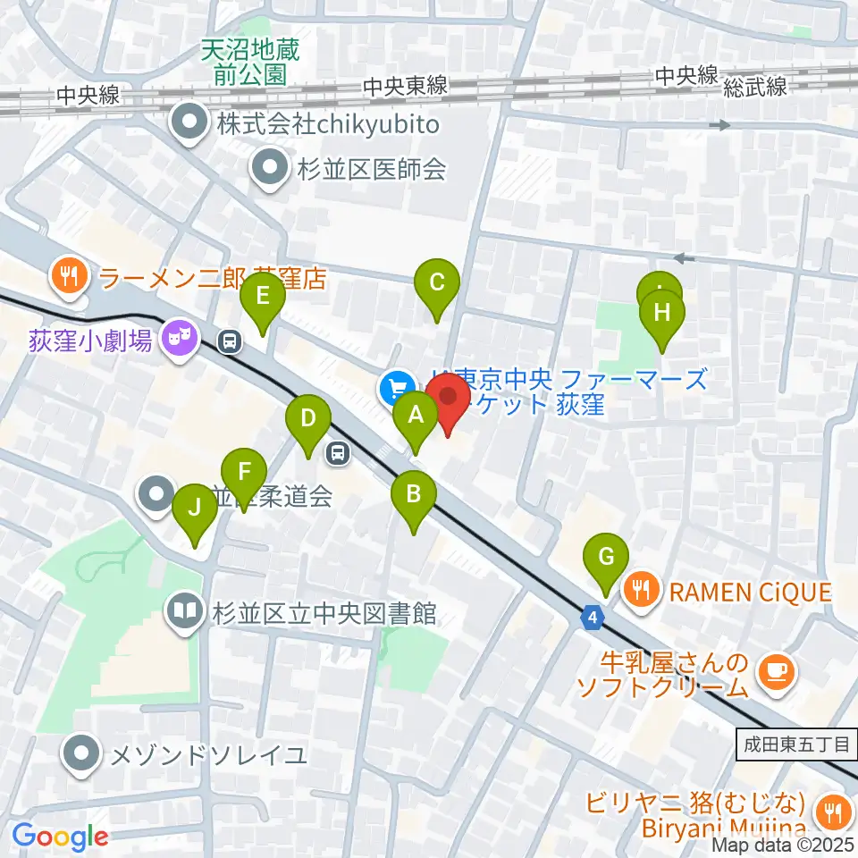 ボゴランマーケット周辺の駐車場・コインパーキング一覧地図