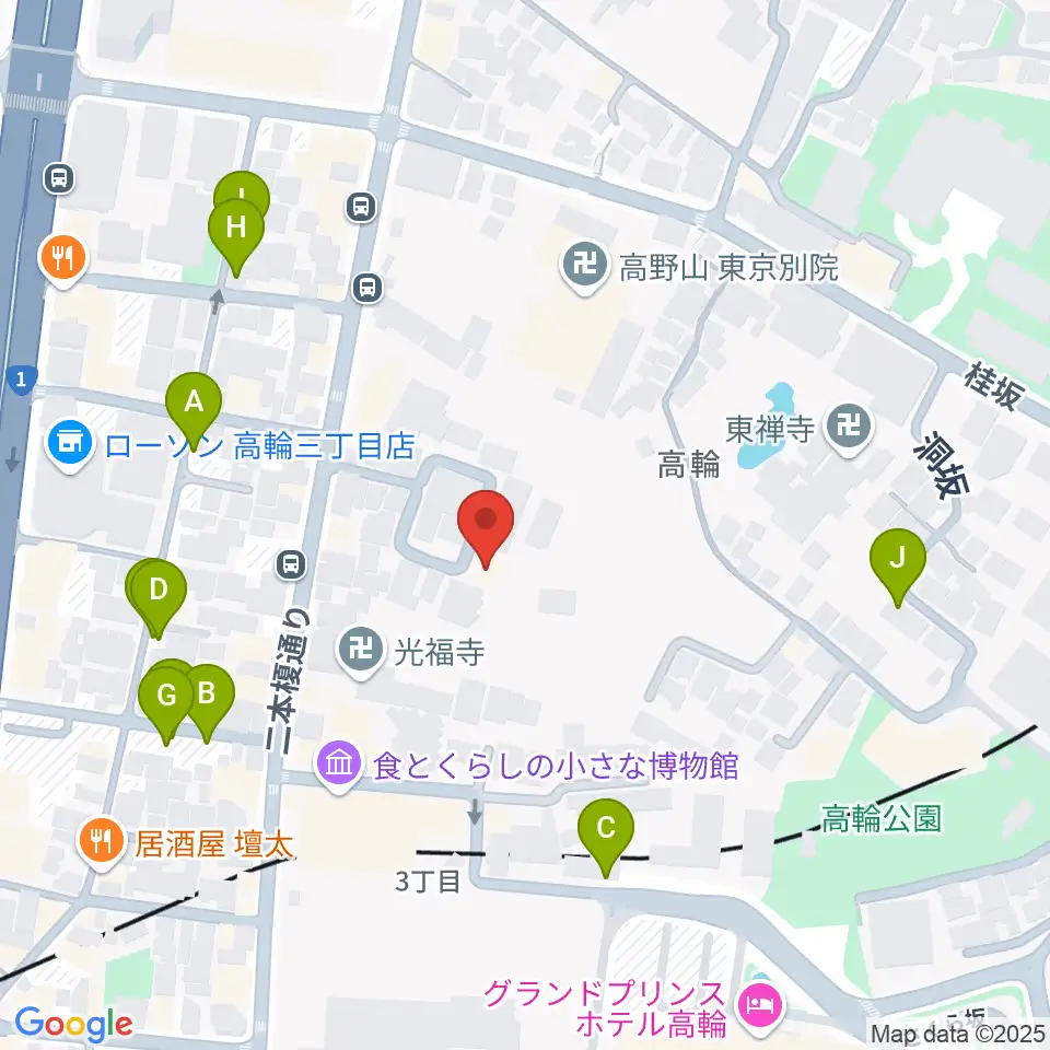ピアノ防音ナイトーン周辺の駐車場・コインパーキング一覧地図
