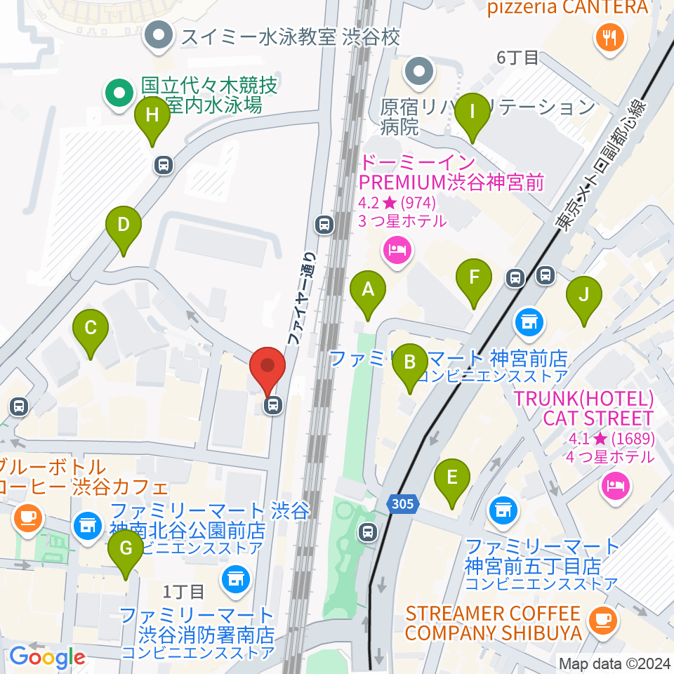 Nancy渋谷周辺の駐車場・コインパーキング一覧地図