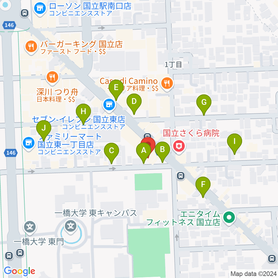 ムサシ楽器周辺の駐車場・コインパーキング一覧地図