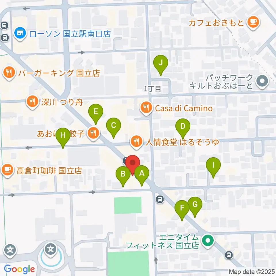 ムサシ楽器周辺の駐車場・コインパーキング一覧地図