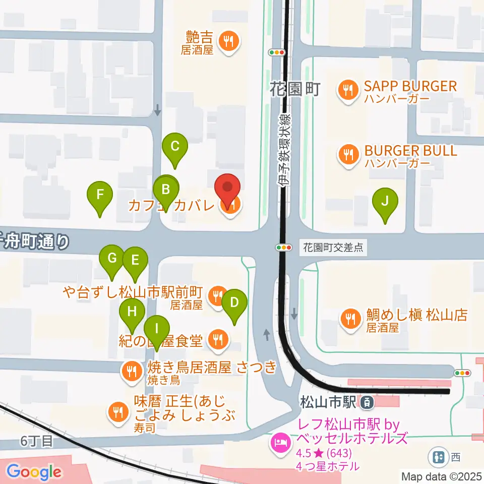 マツヤマ楽器周辺の駐車場・コインパーキング一覧地図
