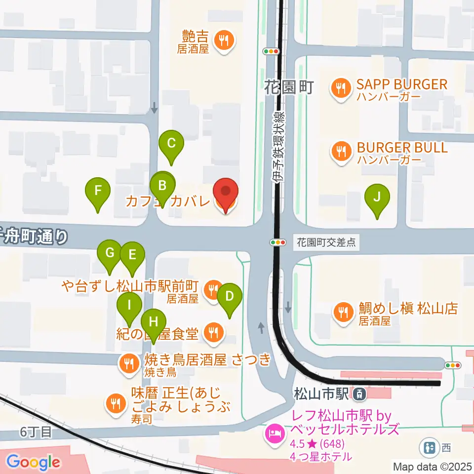 マツヤマ楽器周辺の駐車場・コインパーキング一覧地図