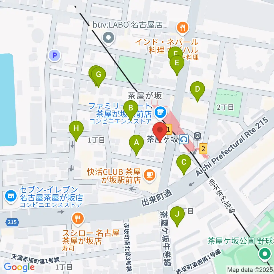 名古屋のピアノ専門店 親和楽器周辺の駐車場・コインパーキング一覧地図