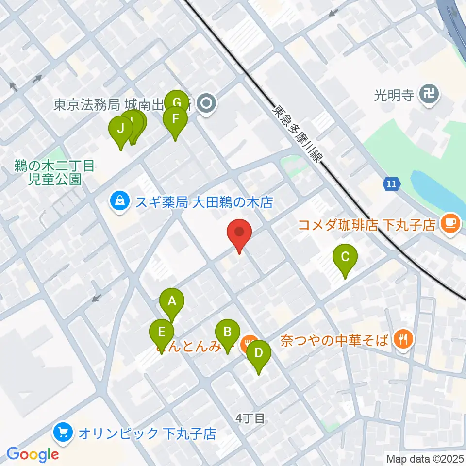 協葉ピアノ周辺の駐車場・コインパーキング一覧地図