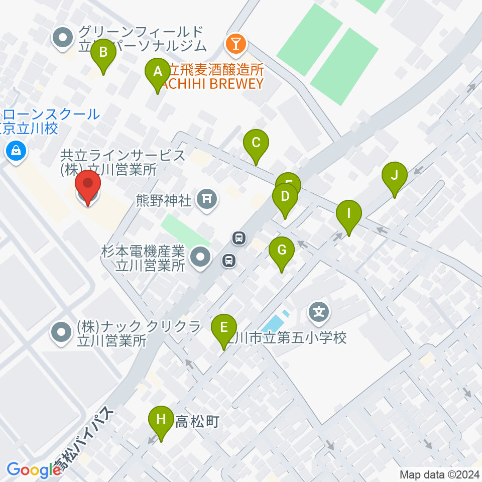 共立ラインサービス周辺の駐車場・コインパーキング一覧地図