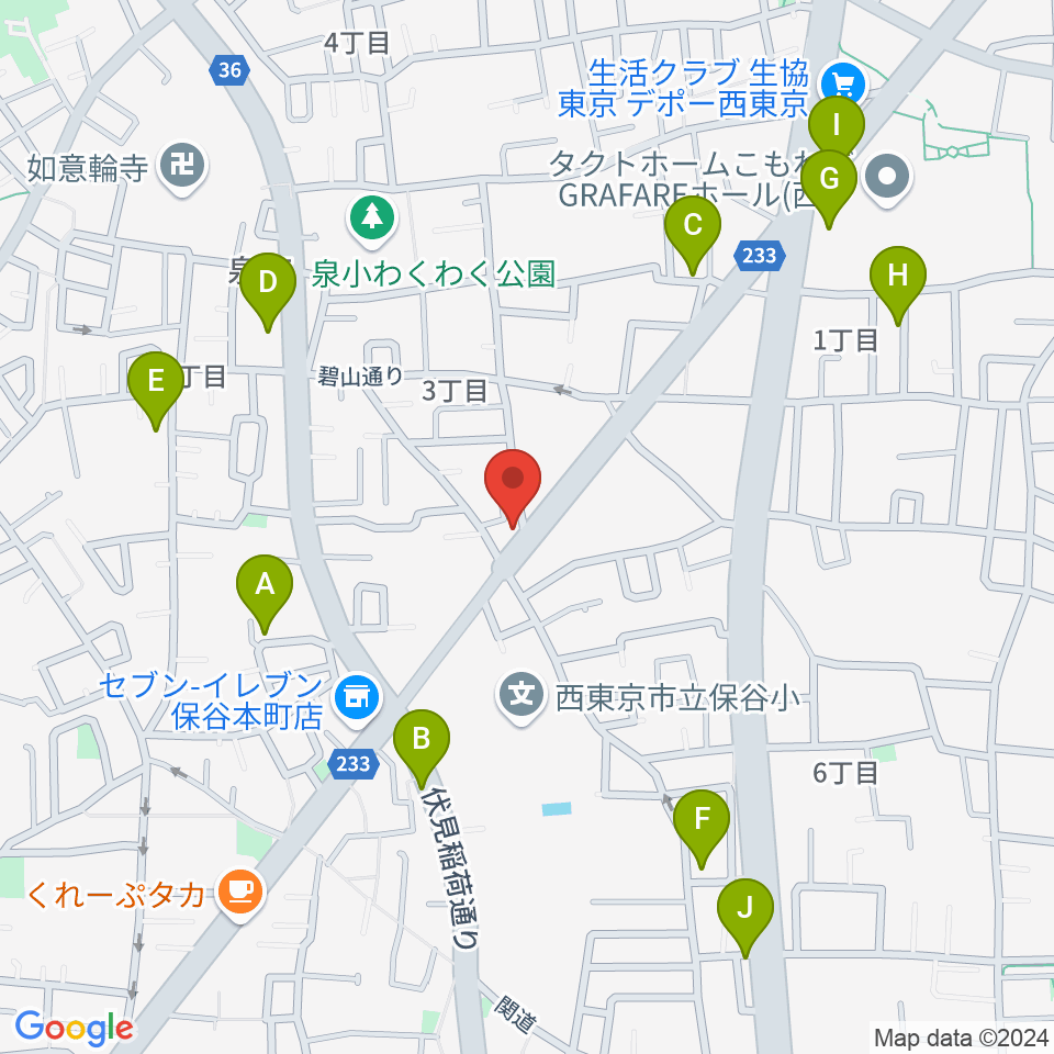 イダ･ギター工房周辺の駐車場・コインパーキング一覧地図