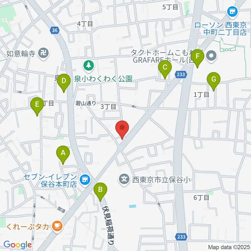 イダ･ギター工房周辺の駐車場・コインパーキング一覧地図