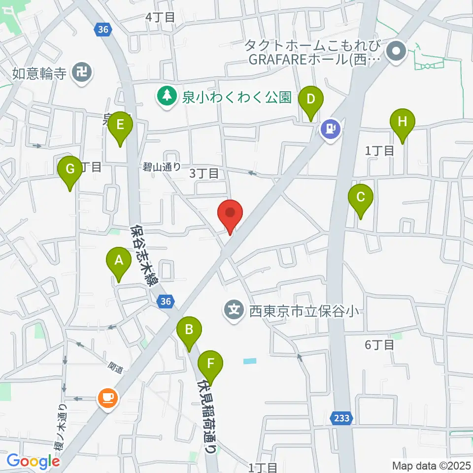 イダ・ギター工房周辺の駐車場・コインパーキング一覧地図