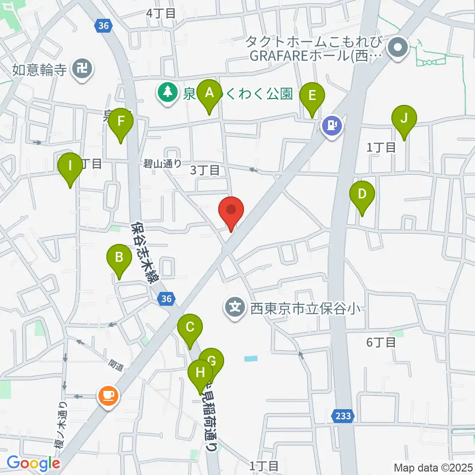 イダ･ギター工房周辺の駐車場・コインパーキング一覧地図