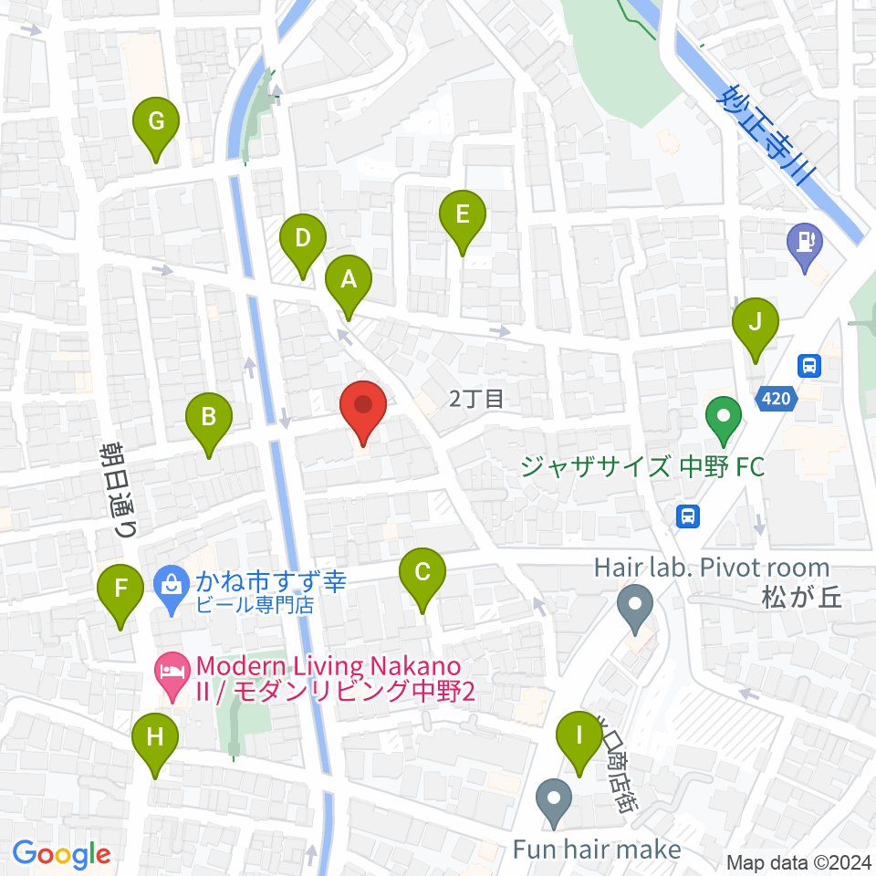 広田ピアノサービス周辺の駐車場・コインパーキング一覧地図