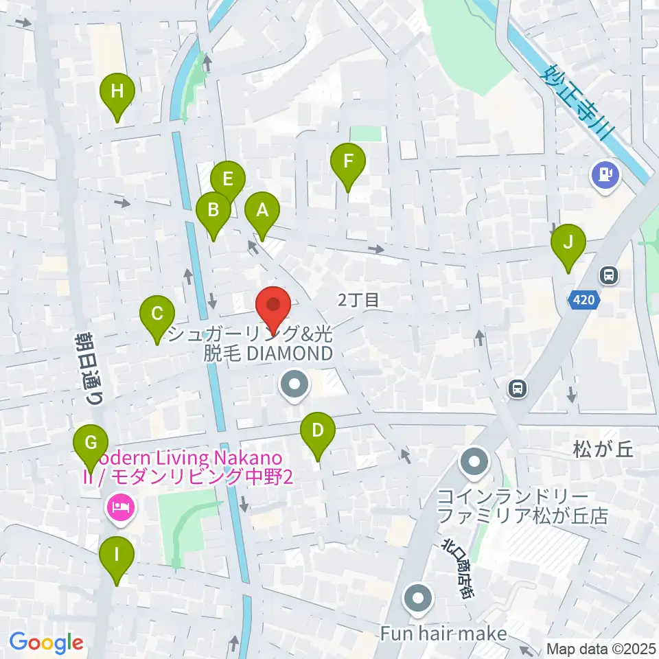 広田ピアノサービス周辺の駐車場・コインパーキング一覧地図