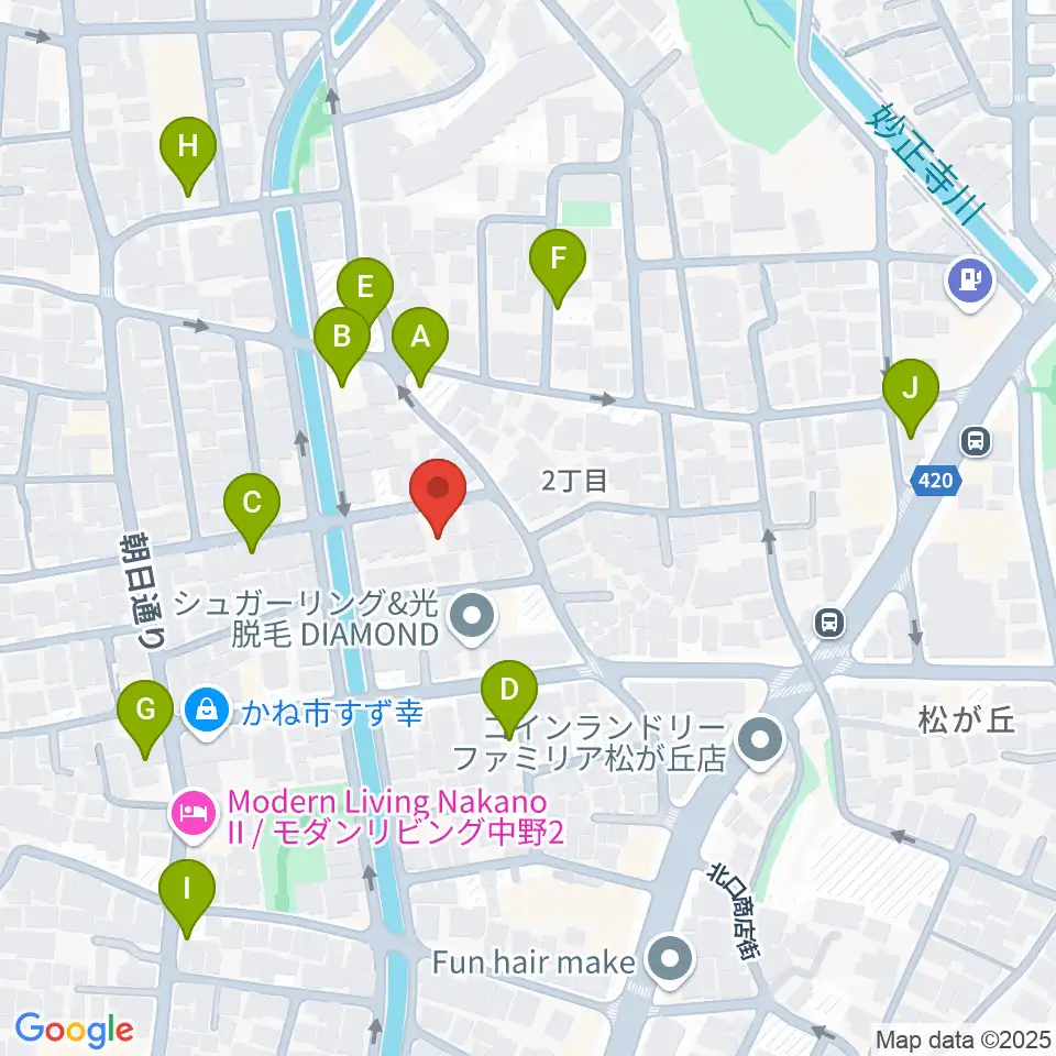 広田ピアノサービス周辺の駐車場・コインパーキング一覧地図