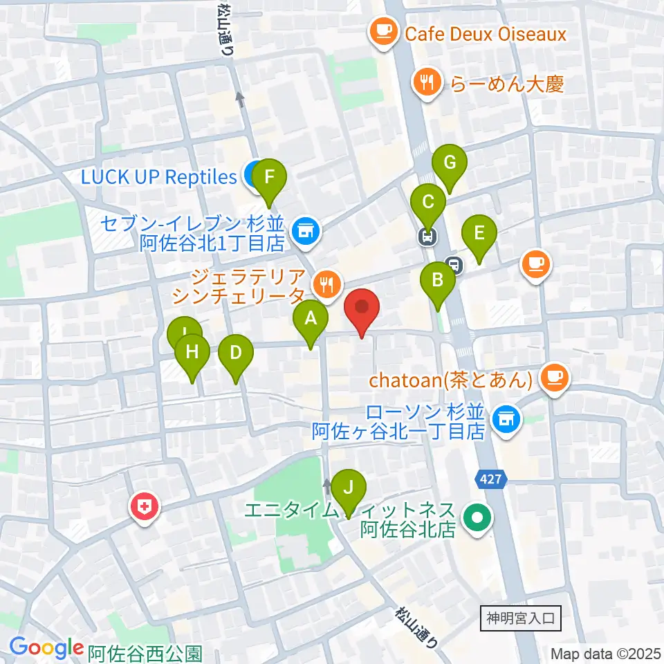 ヒストリークギターズ周辺の駐車場・コインパーキング一覧地図