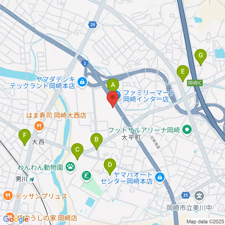 グランドギャラリー本社周辺の駐車場・コインパーキング一覧地図
