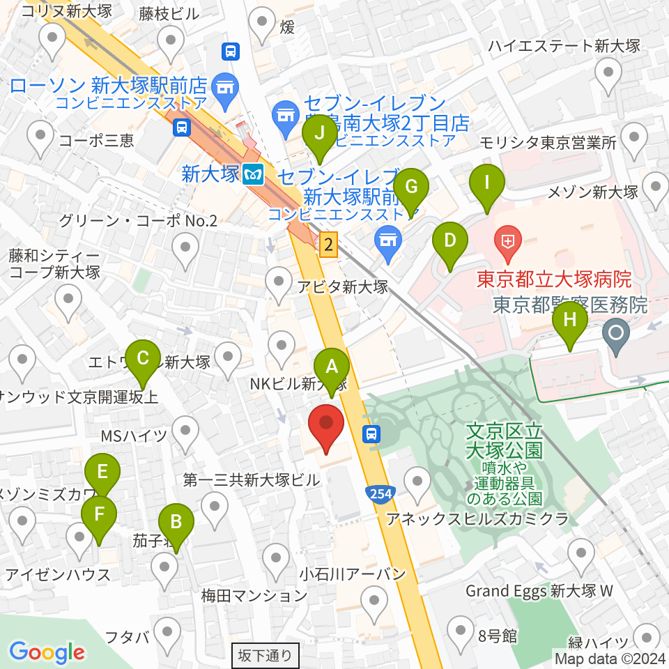 ギター工房 弦周辺の駐車場・コインパーキング一覧地図