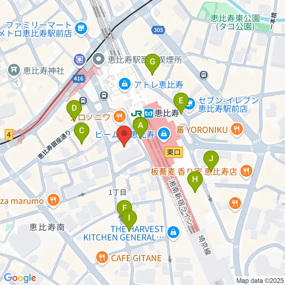 ゴーシュ弦楽器周辺の駐車場・コインパーキング一覧地図