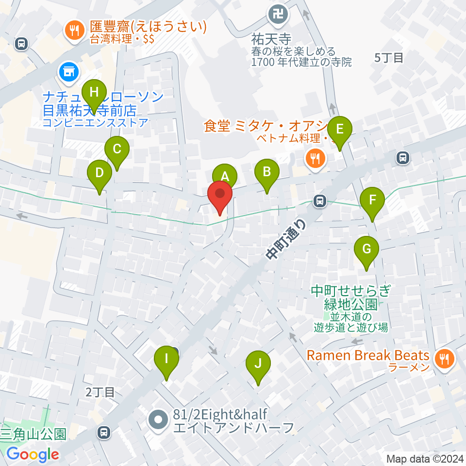 エビスギャング周辺の駐車場・コインパーキング一覧地図