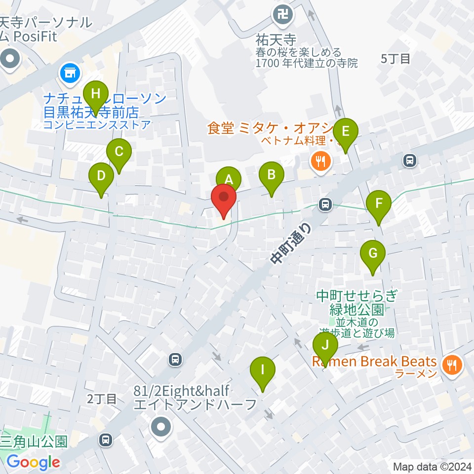 エビスギャング周辺の駐車場・コインパーキング一覧地図