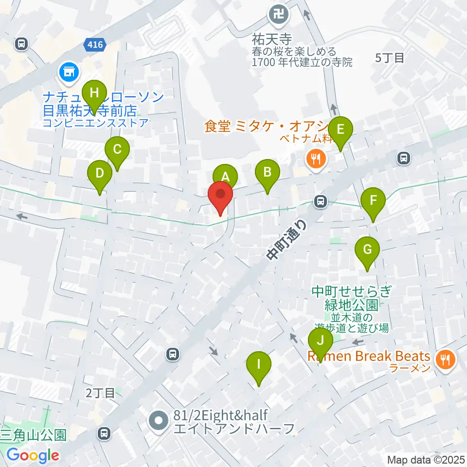 エビスギャング周辺の駐車場・コインパーキング一覧地図