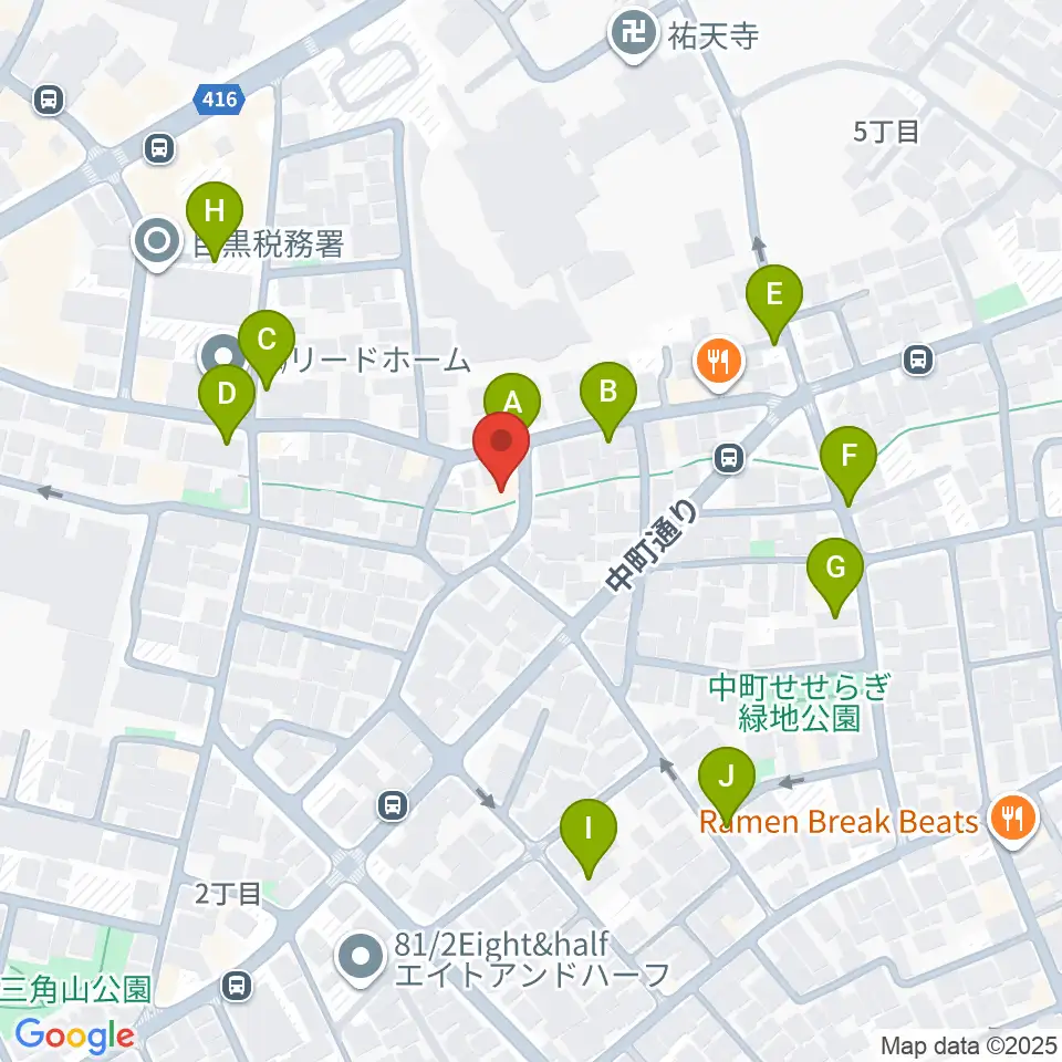 エビスギャング周辺の駐車場・コインパーキング一覧地図