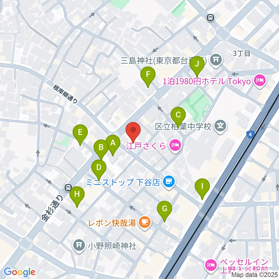 ギターショップ アウラ周辺の駐車場・コインパーキング一覧地図