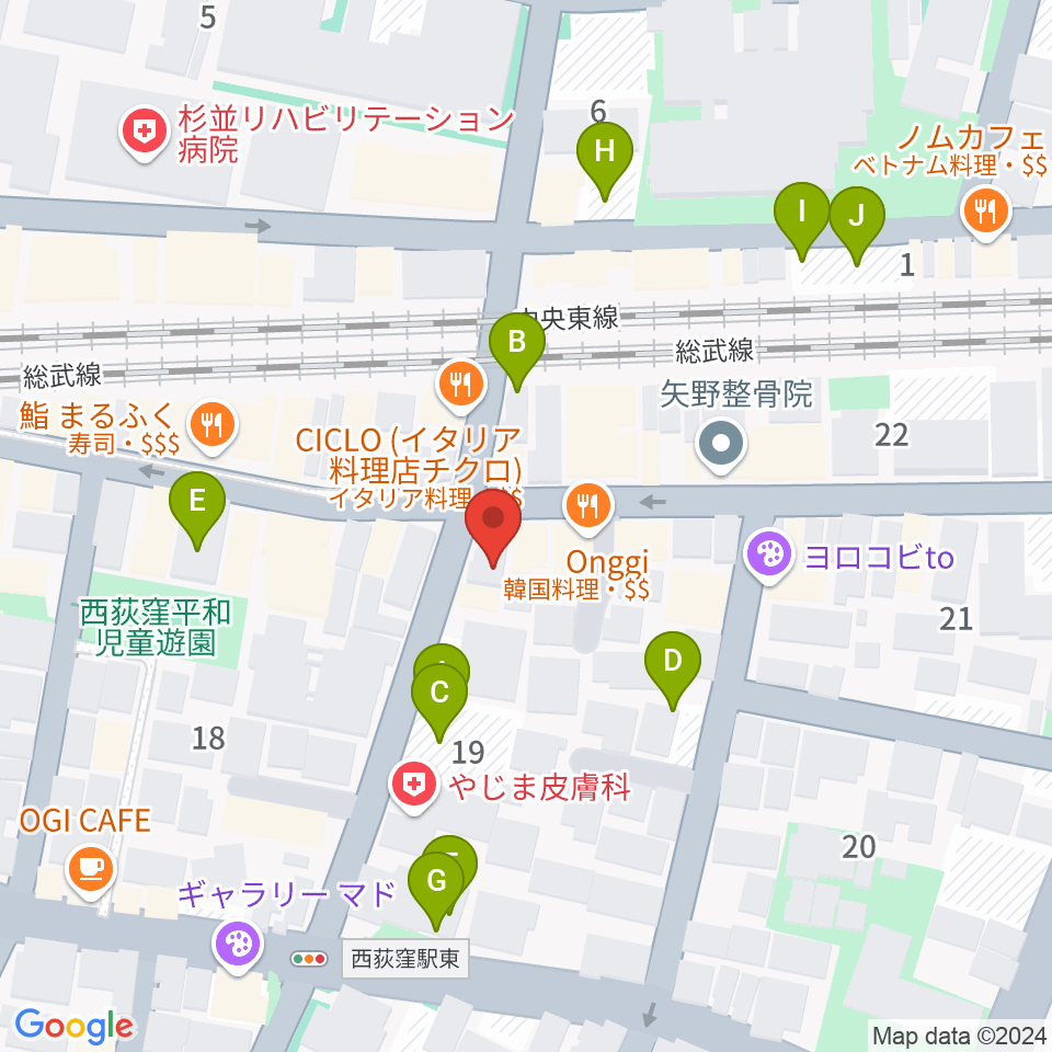 ギターショップG&M周辺の駐車場・コインパーキング一覧地図