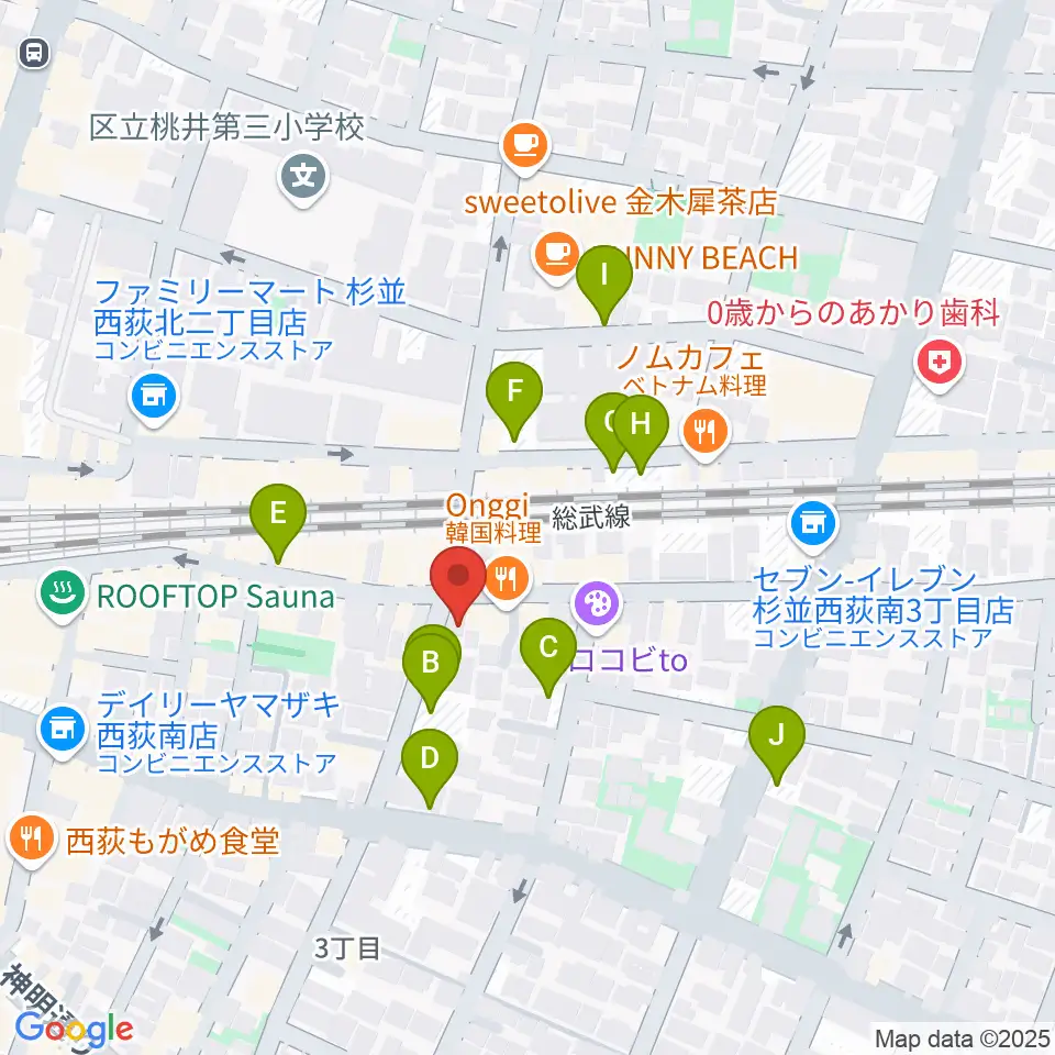 ギターショップG&M周辺の駐車場・コインパーキング一覧地図