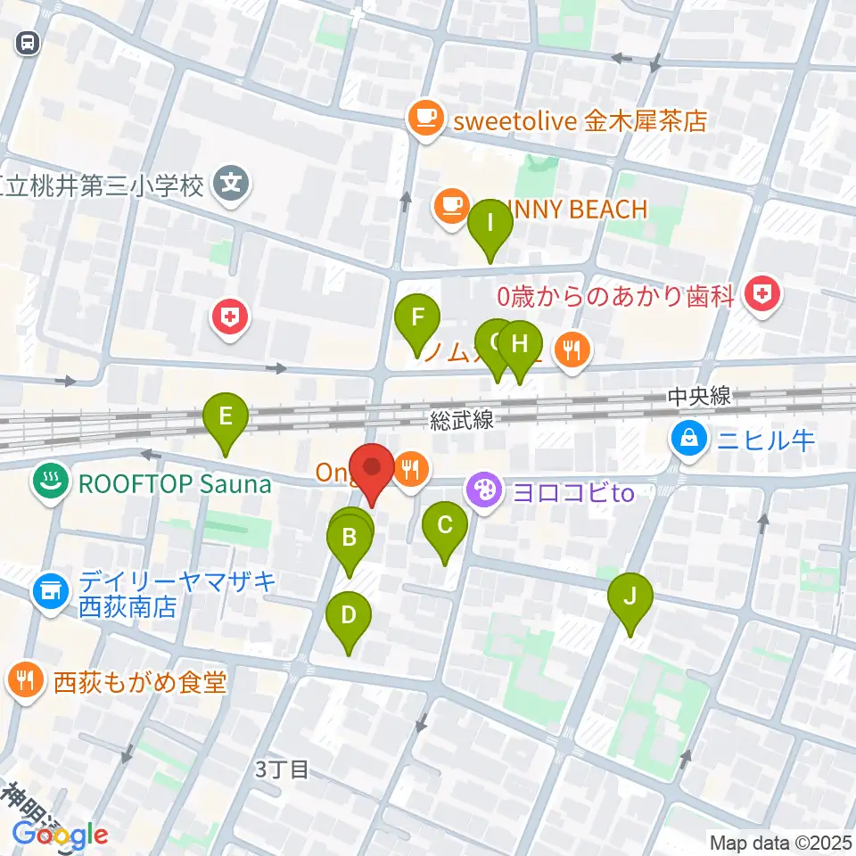 ギターショップG&M周辺の駐車場・コインパーキング一覧地図