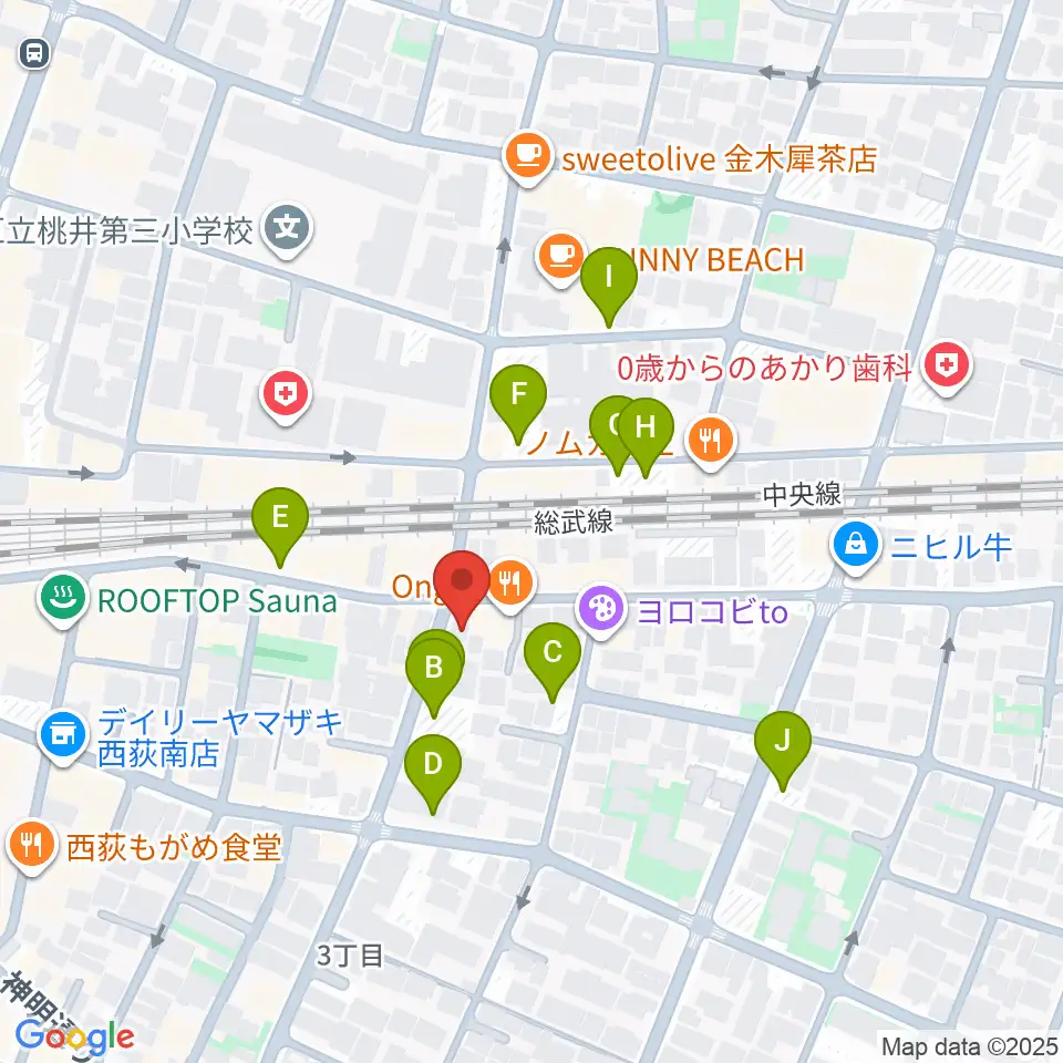 ギターショップG&M周辺の駐車場・コインパーキング一覧地図